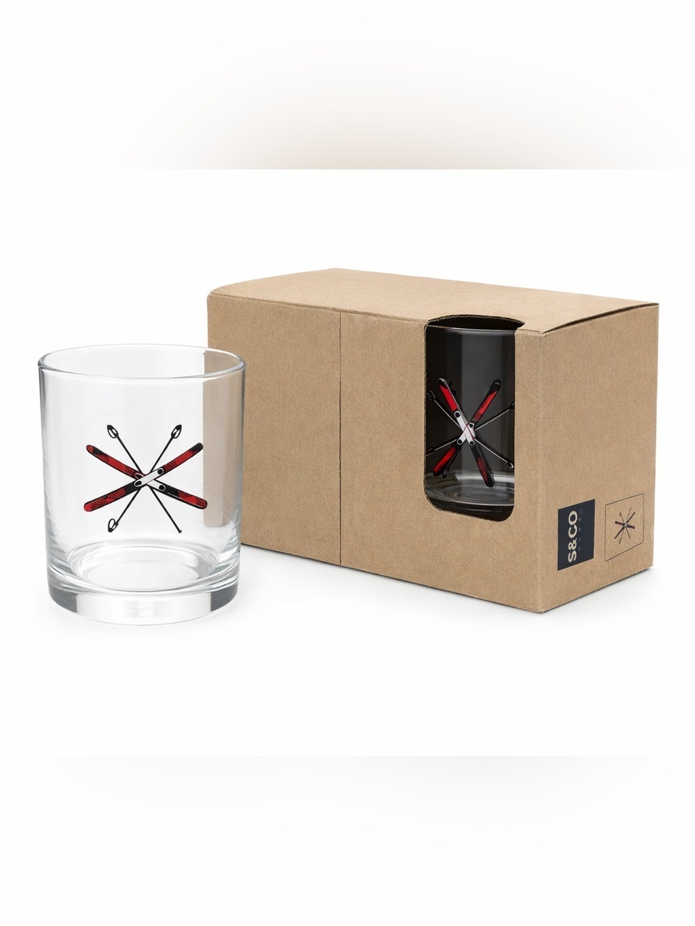 Set of 4 Ski Themed Drinking Glasses